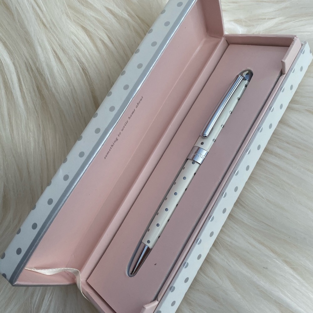 Kate Spade silver polka dot ballpoint pen